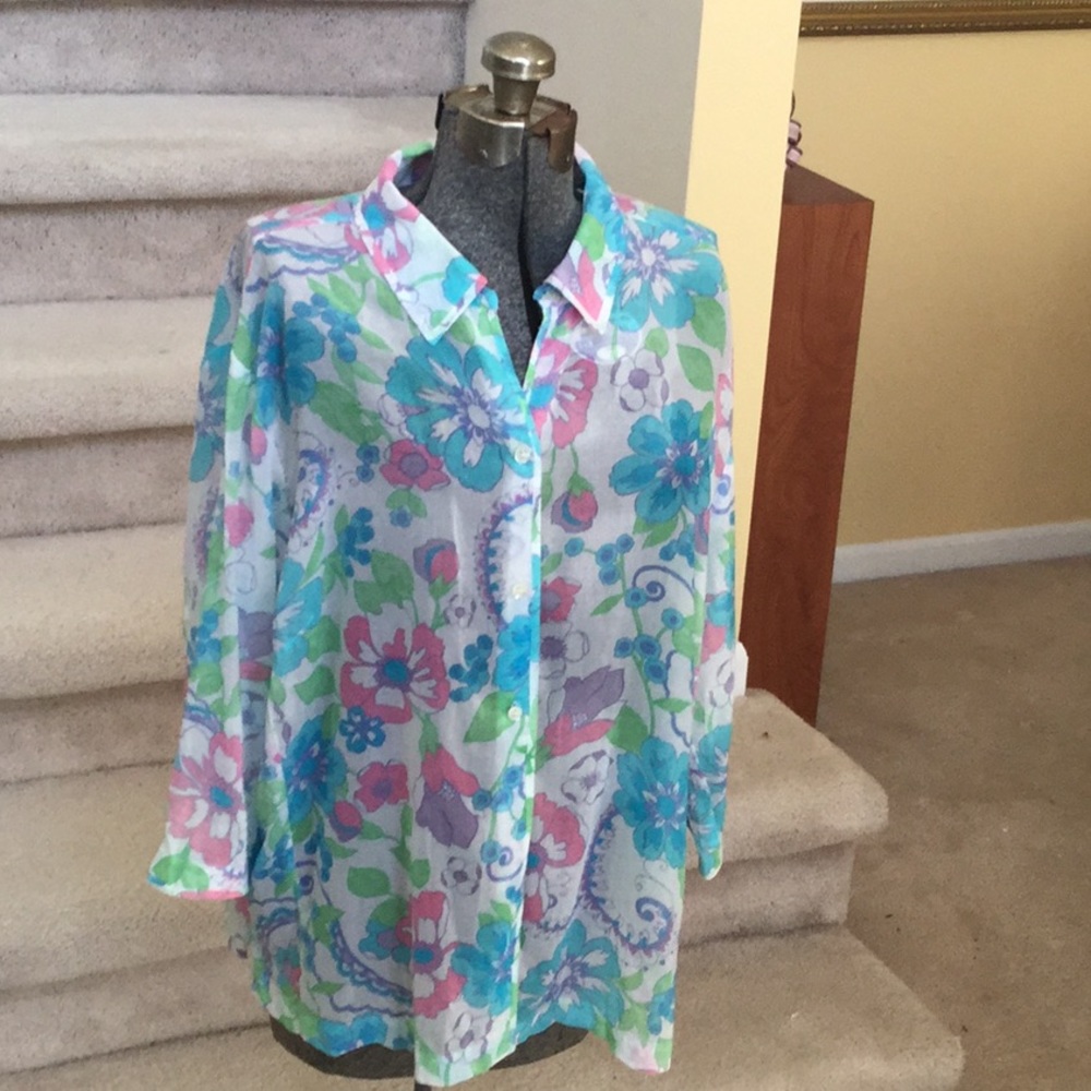 Sigrid Olsen shear button down